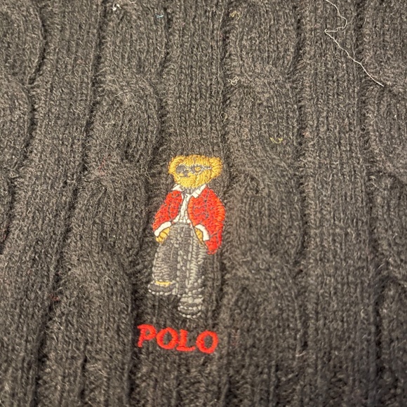 Ralph Lauren Teddy Bear cable knit scarf - Picture 2 of 2